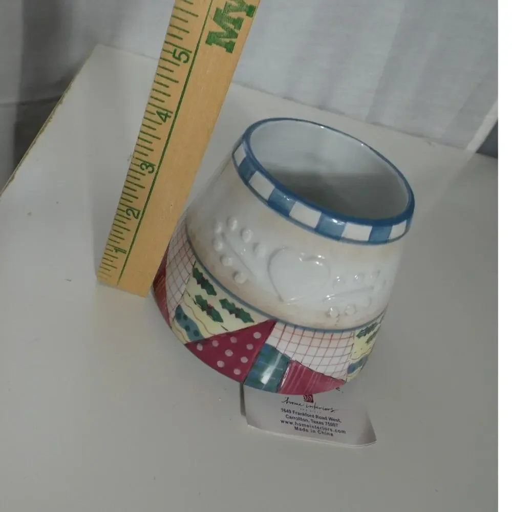 Home Interiors Heartwarming Holiday Candle Shade New In Box Cottage Core